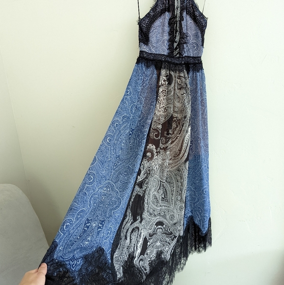 Zara Blue and Black Backless Dress - Picture 10 of 15